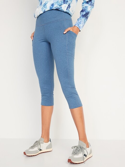 Image number 5 showing, High-Waisted CozeCore Side-Pocket Crop Leggings