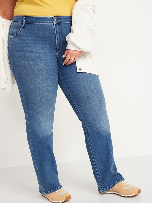 Image number 7 showing, Mid-Rise Medium-Wash Boot-Cut Jeans for Women