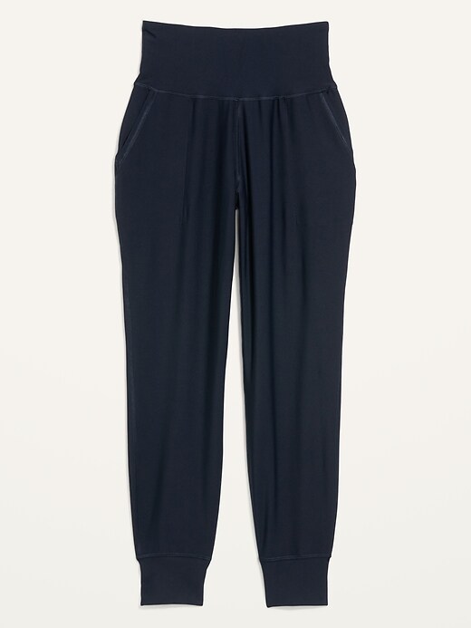 high waisted cotton joggers