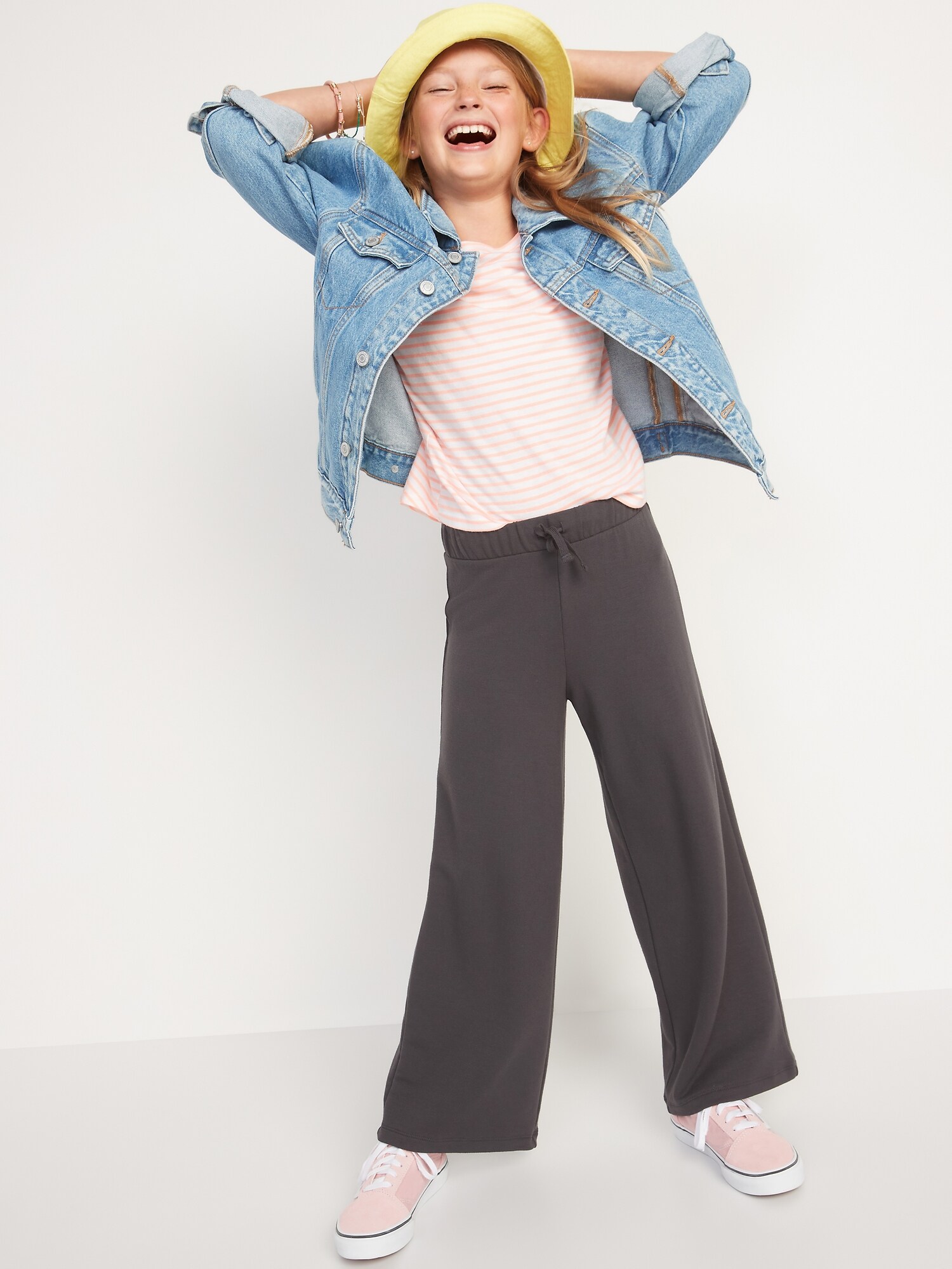 Cozy-Knit Wide-Leg Sweatpants for Girls | Old Navy