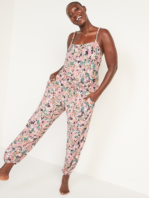 Image number 1 showing, Printed Pajama Cami and Jogger Pants Set