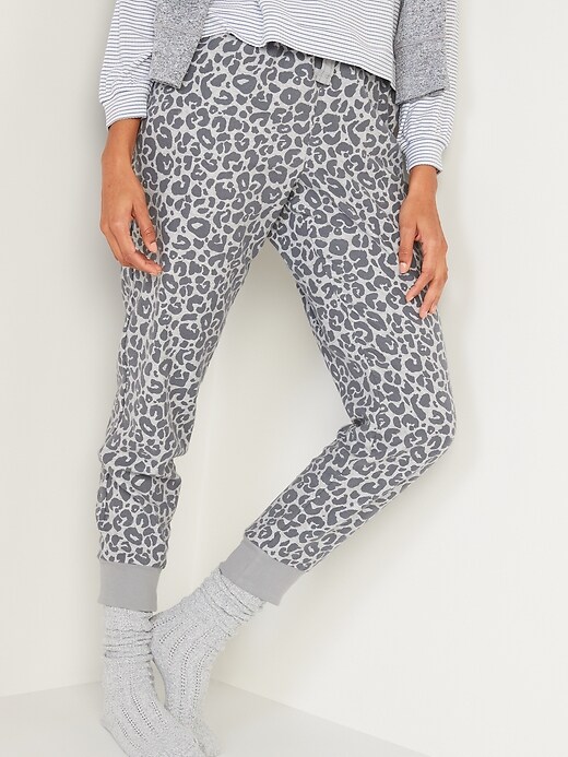 Image number 5 showing, Printed Flannel Jogger Pajama Pants