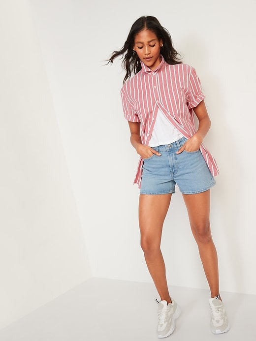Image number 3 showing, High-Waisted O.G. Straight Jean Shorts for Women -- 3-inch inseam