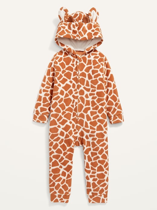 View large product image 1 of 3. Unisex Giraffe-Print Costume One-Piece for Baby