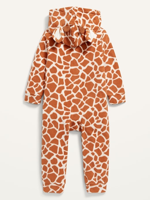 View large product image 2 of 3. Unisex Giraffe-Print Costume One-Piece for Baby