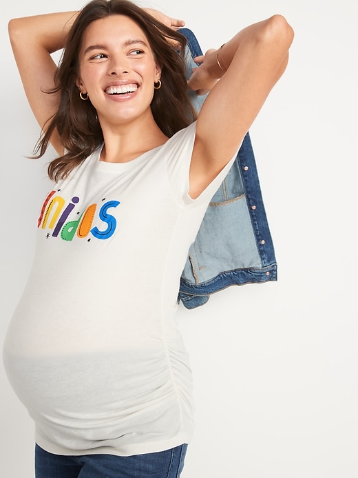 Image number 3 showing, Maternity Matching Spanish Language Graphic T-Shirt