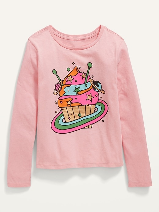 View large product image 1 of 1. Softest Long-Sleeve Graphic T-Shirt for Girls
