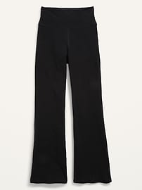 View large product image 3 of 4. Rollover-Waist Go-Dry Flare Leggings for Girls