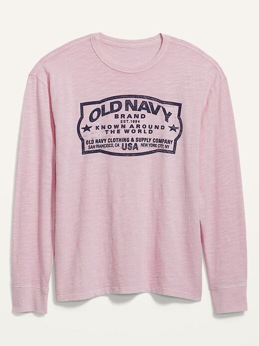 Old Navy Vintage Garment-Dyed Logo-Graphic Long-Sleeve T-Shirt for Men. 1