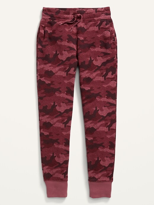 Vintage High-Waisted Printed Jogger Sweatpants for Girls