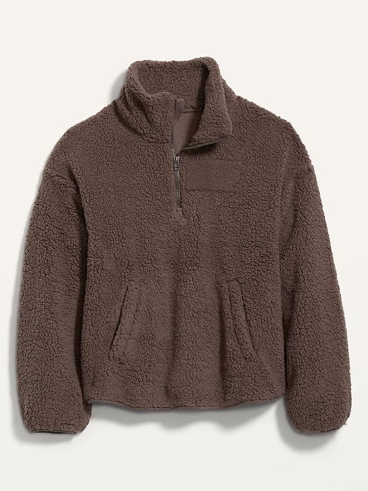 Image number 4 showing, Cozy Sherpa Quarter-Zip Pullover Sweater