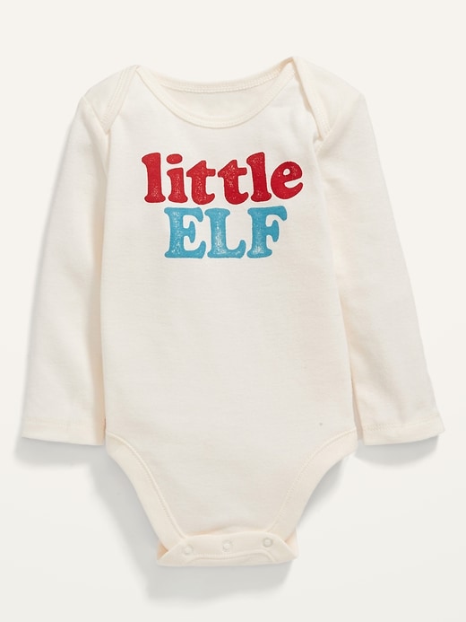 View large product image 1 of 2. Unisex Matching Graphic Long-Sleeve Bodysuit for Baby