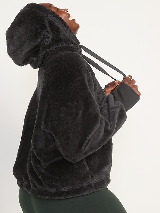 Loose Plush Sherpa Hoodie for Women Old Navy