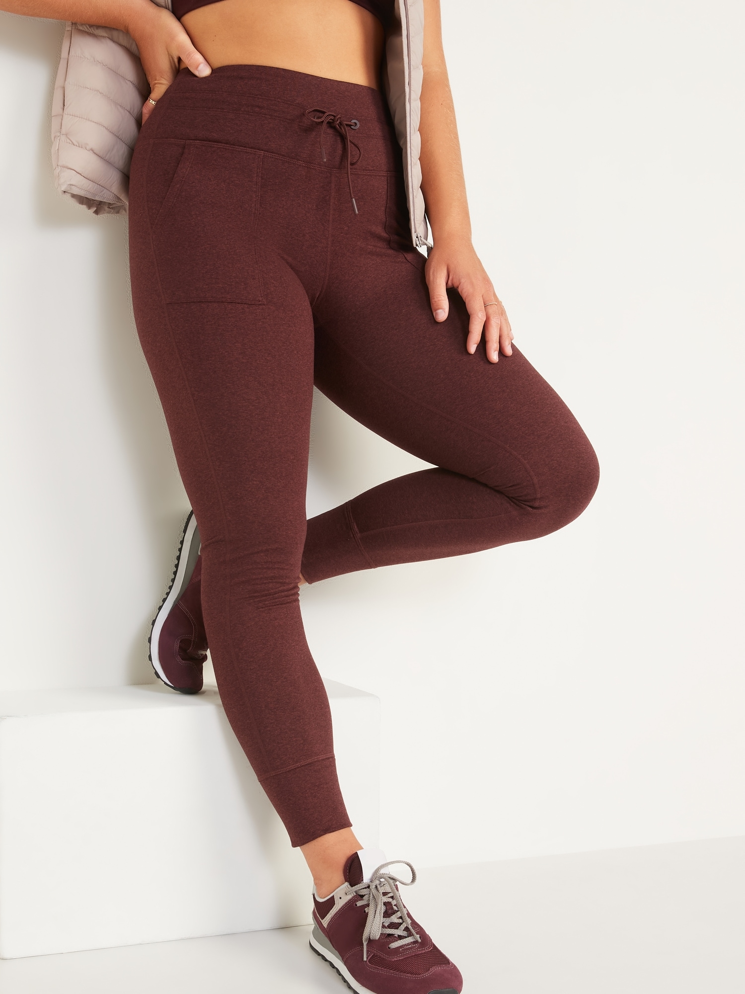 HighWaisted CozeCore Jogger Leggings for Women Old Navy