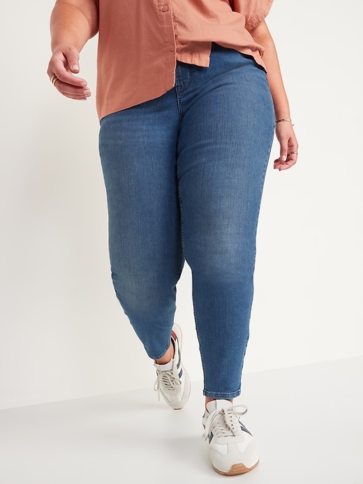 Image number 1 showing, Mid-Rise Plus-Size Super Skinny Ankle Jeans