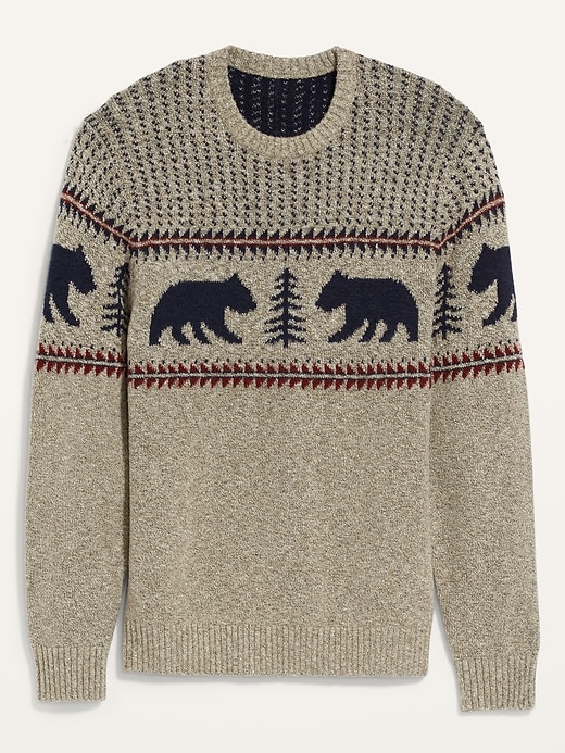 Image number 4 showing, Cozy Fair Isle Gender-Neutral Crew-Neck Sweater for Adults