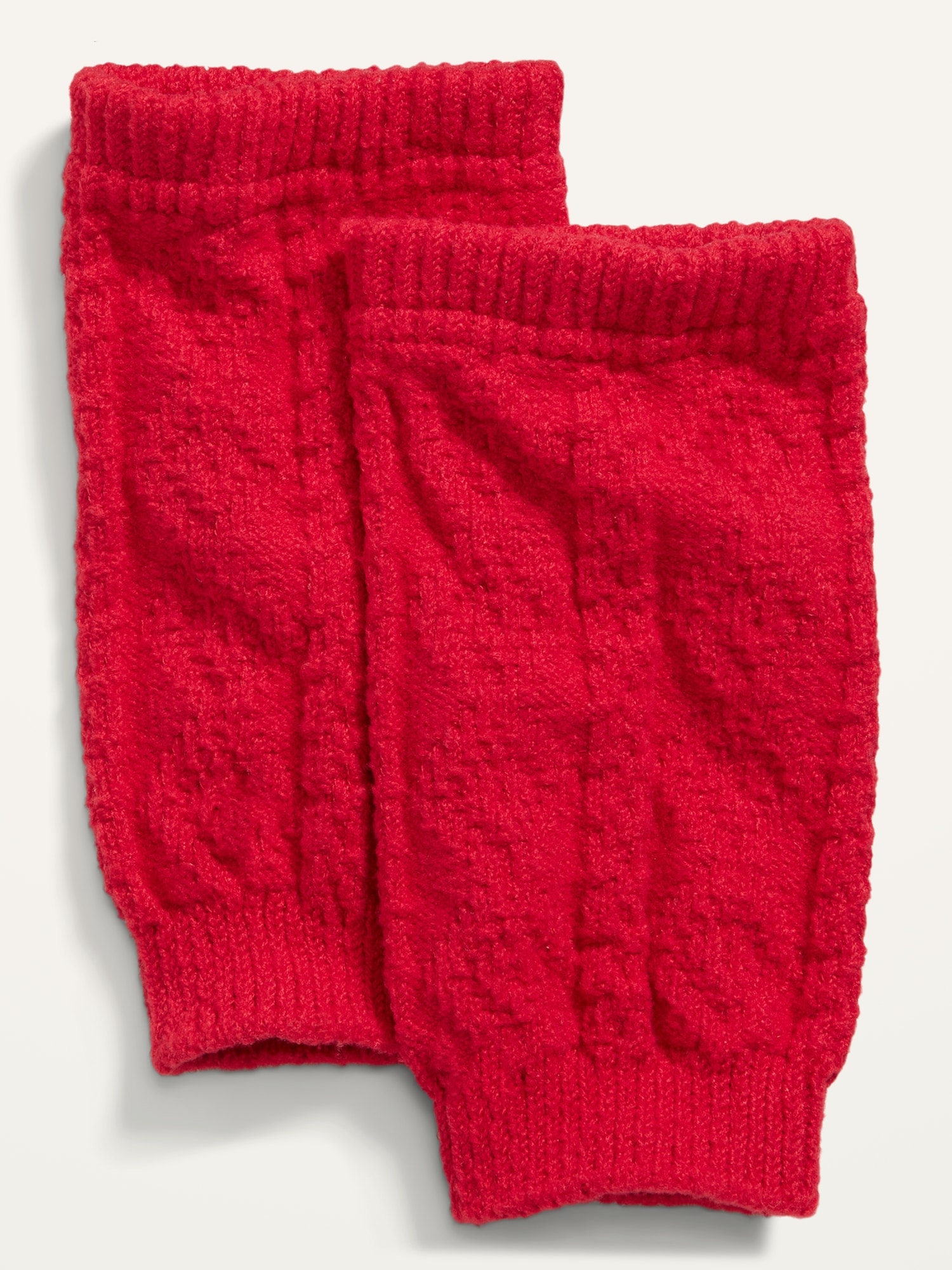 Solid Cable-Knit Leg Warmers for Baby
