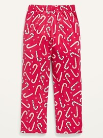 View large product image 3 of 3. Printed Micro Fleece Straight Pajama Pants for Girls
