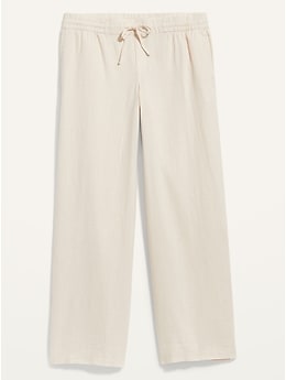 old navy wide leg linen pants