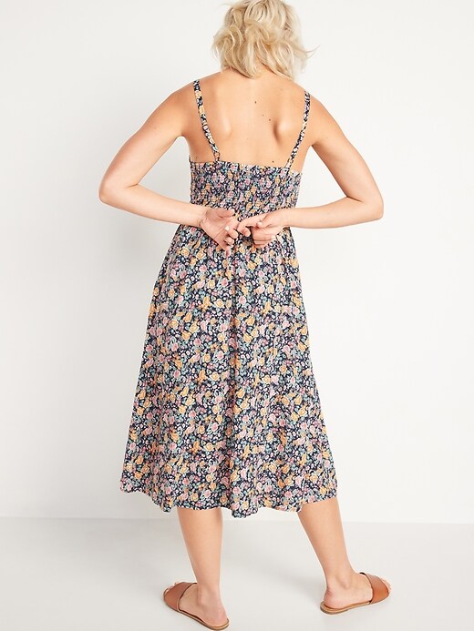 green emerald velvet dress Fit & Flare Tie-Front Cami Midi Dress for Women