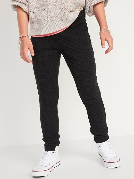 View large product image 1 of 4. Cozy Rib-Knit Jogger Leggings for Girls