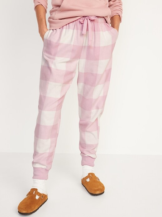 Image number 5 showing, Printed Flannel Jogger Pajama Pants