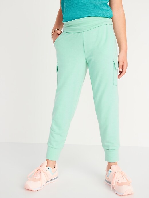 UltraLite Fold-Over-Waist Jogger Sweatpants for Girls