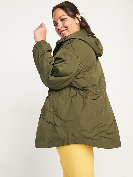 Image number 8 showing, Water-Resistant Hooded Utility Anorak Jacket