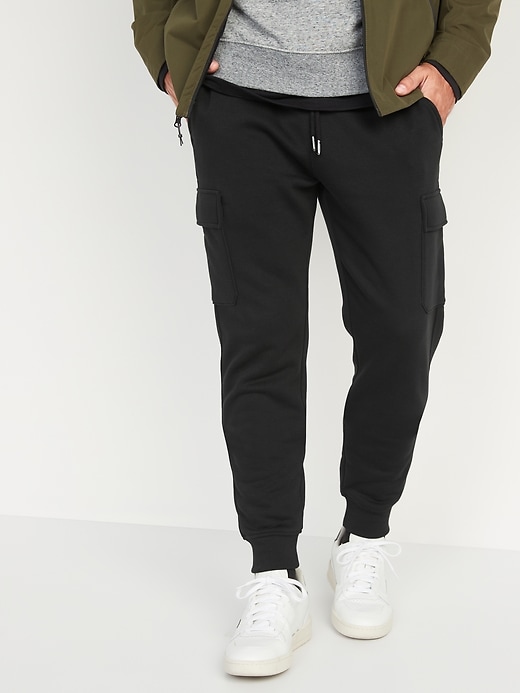 Gender-Neutral Tapered Cargo Jogger Sweatpants for Adults