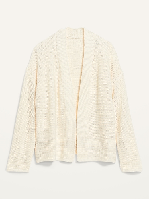 View large product image 2 of 2. Slouchy Open-Front Cardigan Sweater for Women