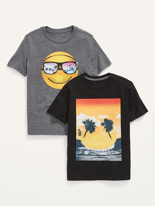 View large product image 1 of 2. 2-Pack Short-Sleeve Graphic T-Shirt For Boys