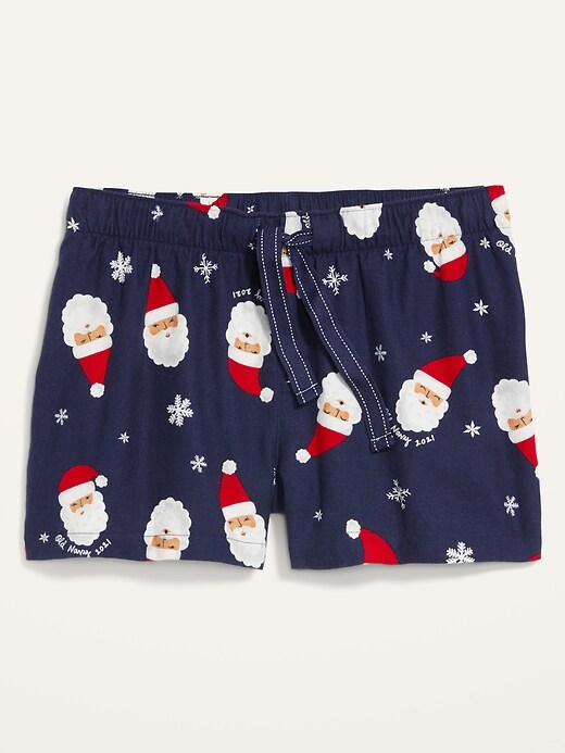 Old Navy Womens XL Flannel Boxer Pajama Shorts Santa Claus Christmas Blue  Winter - $19 New With Tags - From Owlison