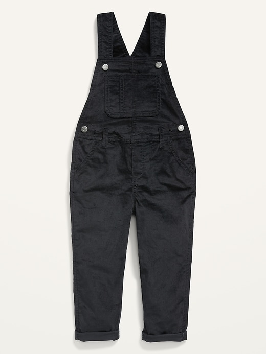 View large product image 1 of 2. Slouchy Straight Velvet Overalls for Toddler Girls