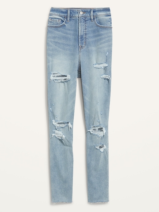 Image number 4 showing, Higher High-Waisted Rockstar 360° Stretch Super-Skinny Ripped Jeans for Women