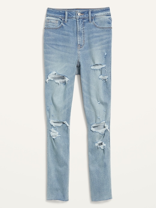 Image number 4 showing, Extra High-Waisted Rockstar 360° Stretch Super Skinny Ripped Jeans for Women