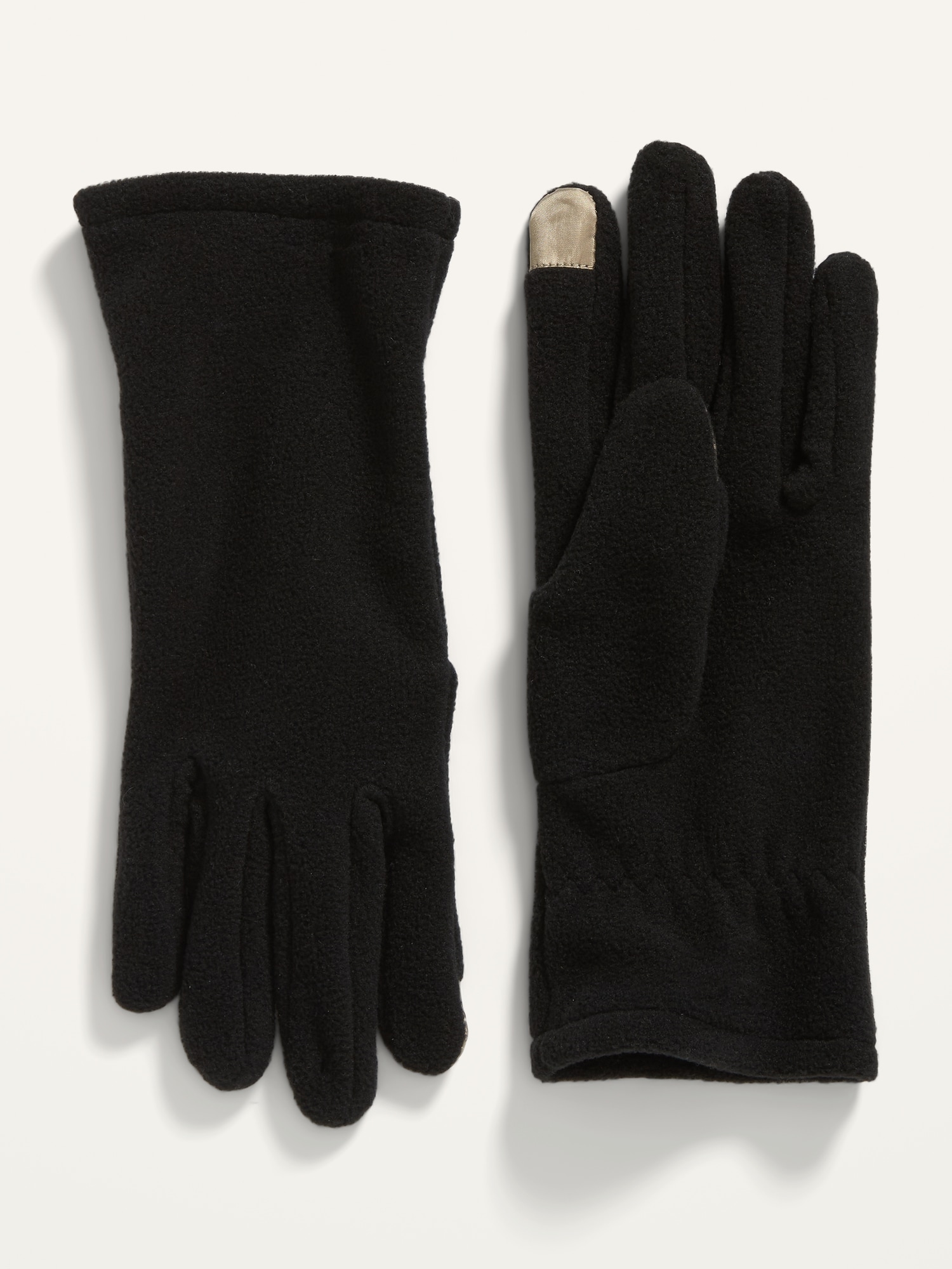 Old Navy Microfleece Text-Friendly Gloves For Women black. 1