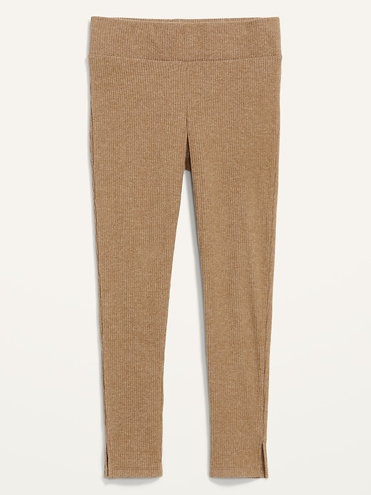 Image number 4 showing, High-Waisted Cozy Rib-Knit Lounge Leggings