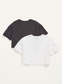 Breathe ON Short-Sleeve Cropped Performance T-Shirt 2-Pack for Girls