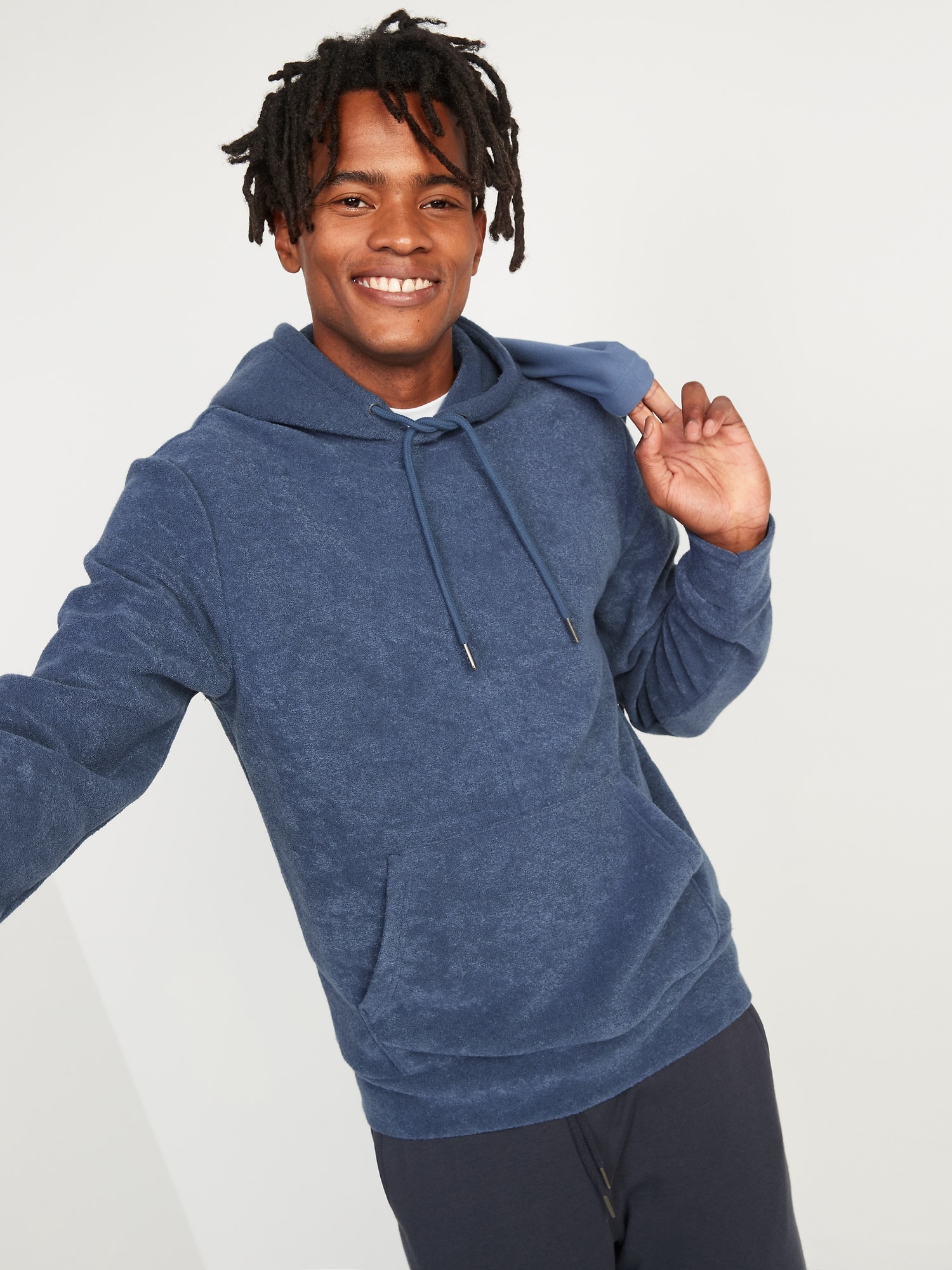 Cozy-Knit Terry Pullover Hoodie for Men | Old Navy