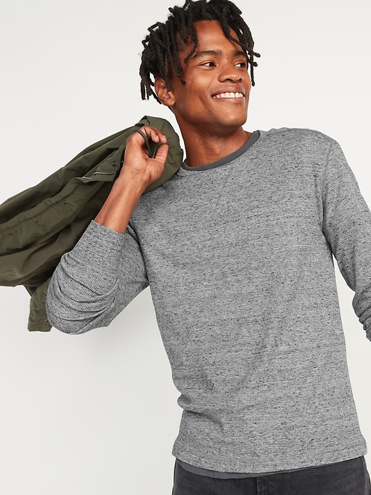 Image number 1 showing, Soft-Washed Thermal-Knit Long-Sleeve T-Shirt