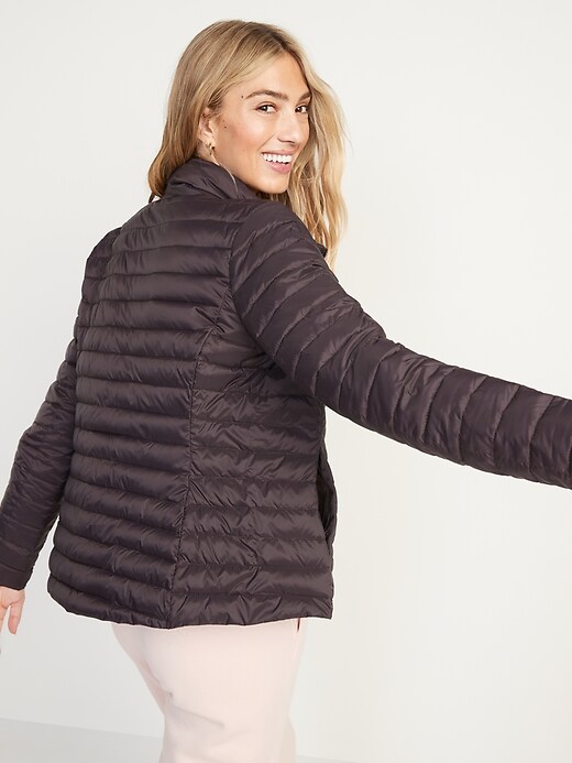 Image number 6 showing, Water-Resistant Narrow-Channel Packable Puffer Jacket for Women