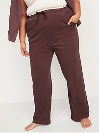 High-Waisted Garment-Dyed Sweatpants for Women