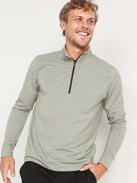 View large product image 1 of 1. 4-Way-Stretch Performance Half Zip Top
