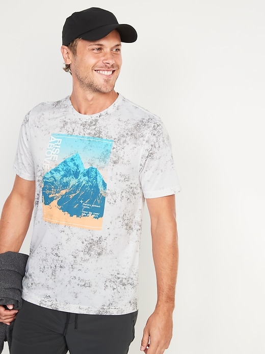 Image number 1 showing, Graphic Go-Dry Cool Odor-Control Core T-Shirt for Men