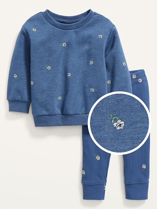 View large product image 1 of 1. Sweatshirt & Rib-Knit Leggings 2-Piece Set for Baby