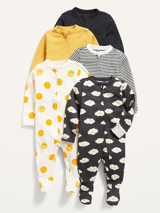 View large product image 1 of 1. Unisex 5-Pack Sleep & Play Footed One-Piece for Baby