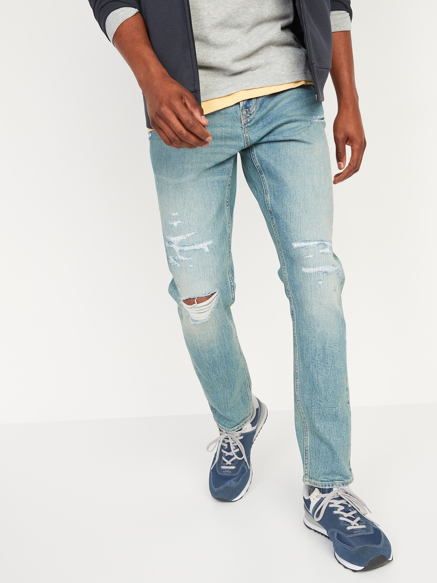 Relaxed Slim Taper Built-In Flex Ripped Jeans | Old Navy