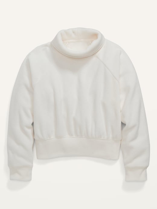 View large product image 2 of 3. Funnel-Neck Microfleece Sweatshirt for Girls
