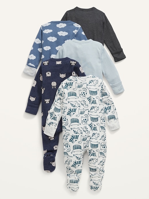 View large product image 2 of 2. Unisex 5-Pack Sleep & Play Footed One-Piece for Baby