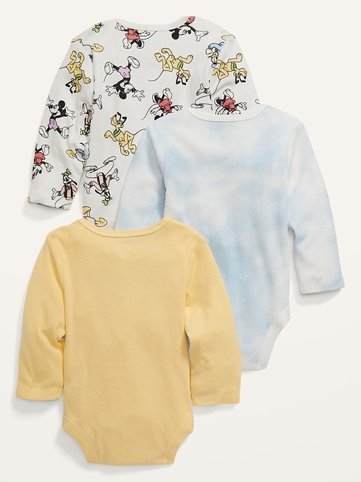 View large product image 2 of 2. Disney&#169 Unisex 3-Pack Long-Sleeve Bodysuit for Baby